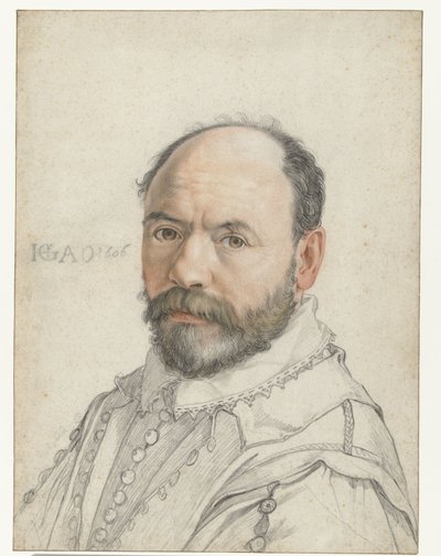 Porträt von Pierre Francheville (Francavilla) von Hendrik Goltzius